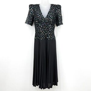 VTG Lizzy Johnny Dress Womens 6 Metallic Whimsigoth Babydoll Glam‎ Event Party